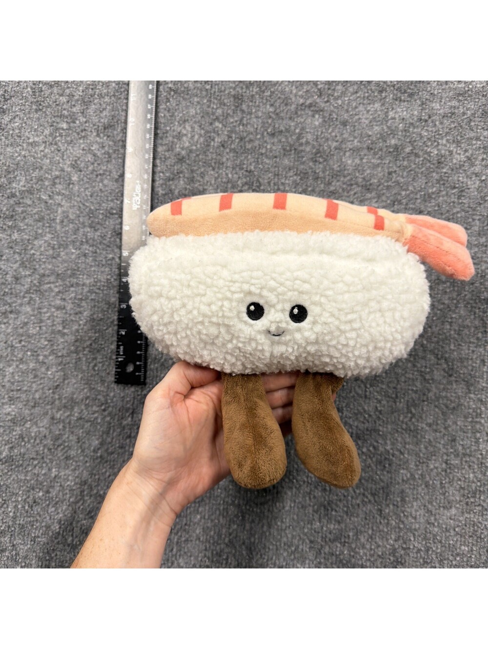 Kawaii Japanese Anime Shrimp Nigiri Sushi Plush Cute & Cuddly 8" New
